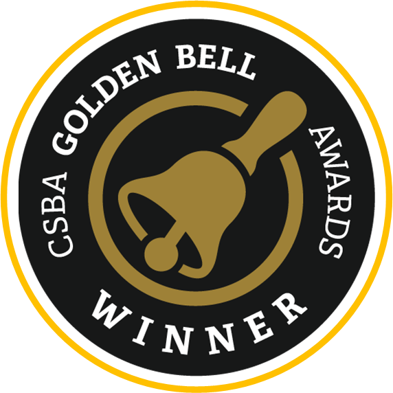  Golden Bell Award Logo against a black background